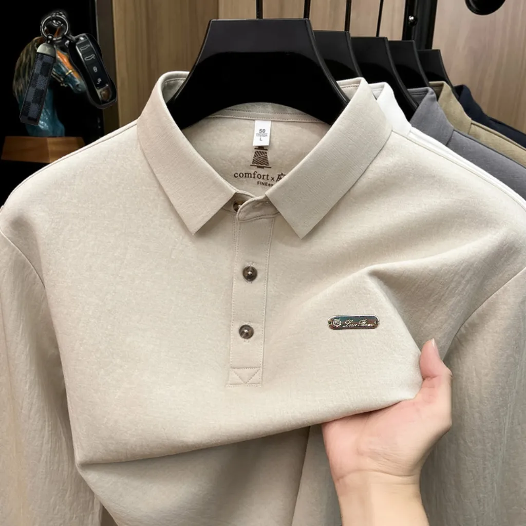 [LP] Long sleeves🎁Free BMW keychain🔑26 Autumn and Winter New Arrival high quality men's lapel POLO long sleeves, made of high quality mercerized cotton fabric, fashionable and elegant, warm and comfortable, delicate and textured to the touch, all details are made with advanced hardware craftsmanship LOGO on the chest, excellent reflection of three-dimensionality, in line with the brand's consistent design style ️Fashionable taste T-shirt with excellent upper body effect ️It can be worn casually or for business, and it can be worn alone without any problem! Sizes: M-4XL (maximum weight can be worn), please state your height and weight when placing an order.